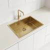 Pure.Sink Comfort PVD Gold Sink 50x40 cm, 10 mm radius, undermount, flush-mount, and top-mount PCM5040-60